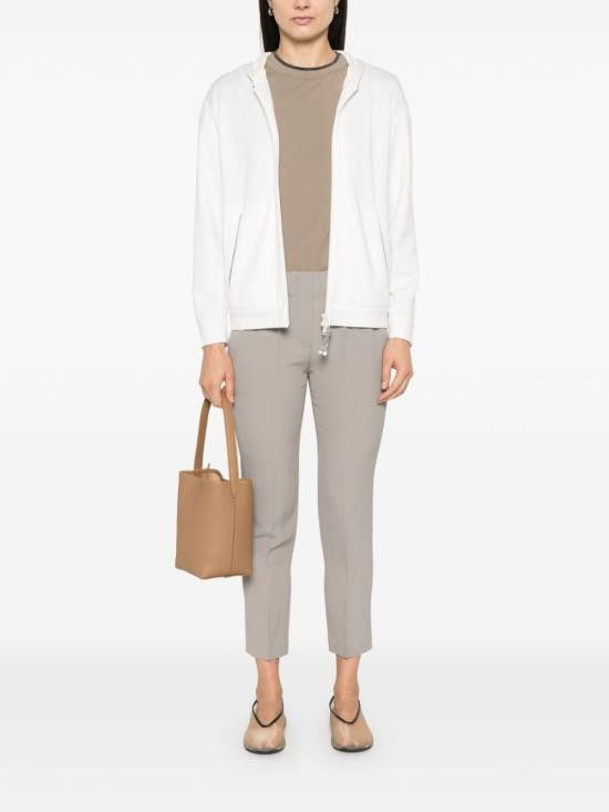 Brunello Cucinelli BRUNELLO CUCINELLI Women Hoodies MD828SB806 C8329 White Size XS / US 0-2 / IT 36-38 - 5 Thumbnail