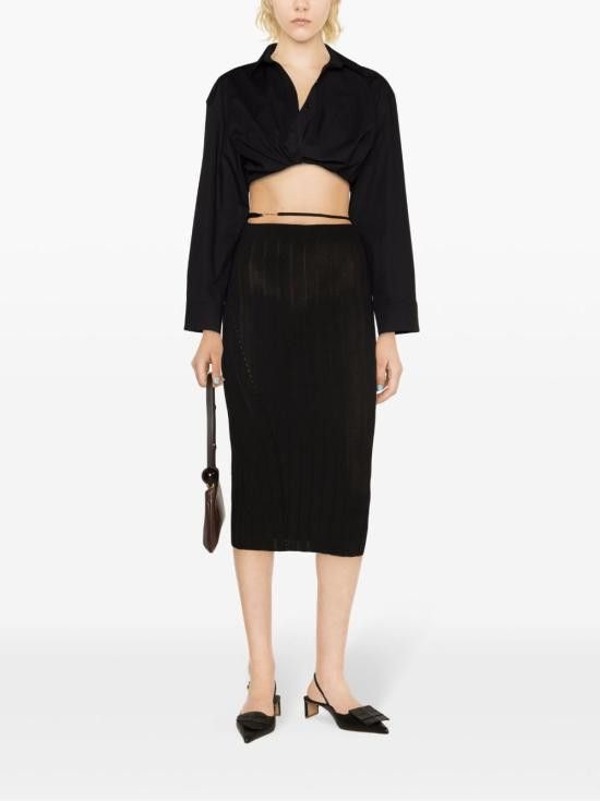 Jacquemus JACQUEMUS Women Mid Skirts 241KN362 2358990 Black Size 27" / US 4 / IT 40 - 2 Thumbnail