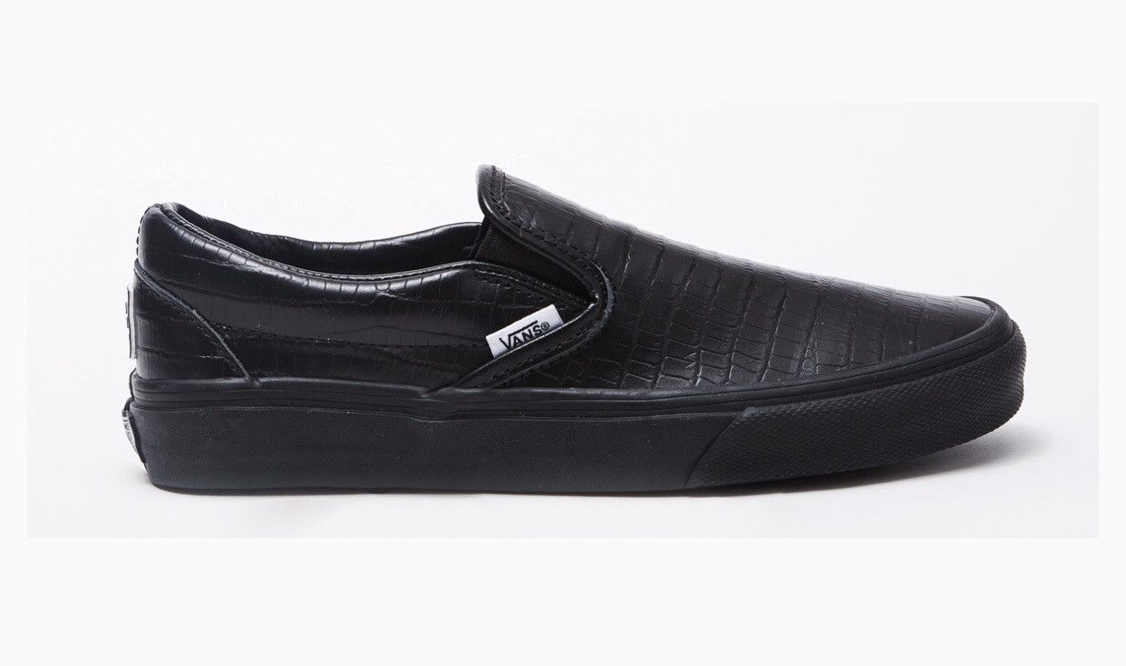 Opening Ceremony All Black Opening Ceremony x Vans Leather Slip-On Size US 6 / EU 39 - 2 Thumbnail