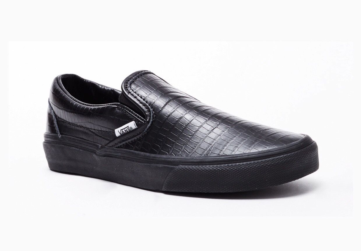 Opening Ceremony All Black Opening Ceremony x Vans Leather Slip-On Size US 6 / EU 39 - 1 Thumbnail