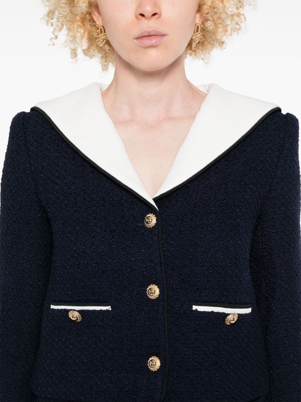 Self-Portrait BOUCLÉ SHORT JACKET Size L / US 10 / IT 46 - 3 Thumbnail