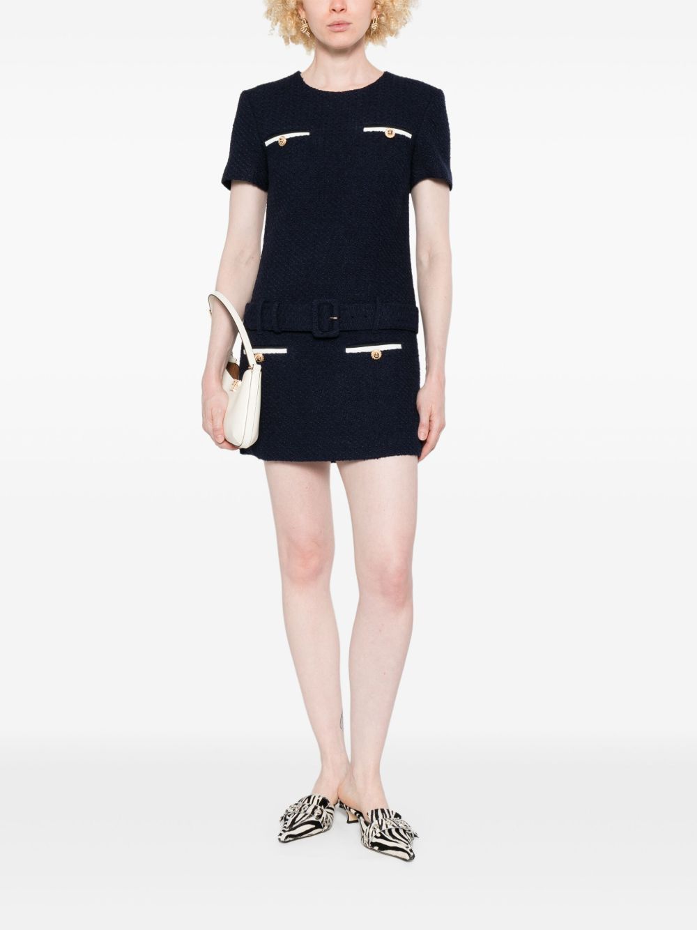 Self-Portrait BOUCLE MINI DRESS Size M / US 6-8 / IT 42-44 - 4 Thumbnail