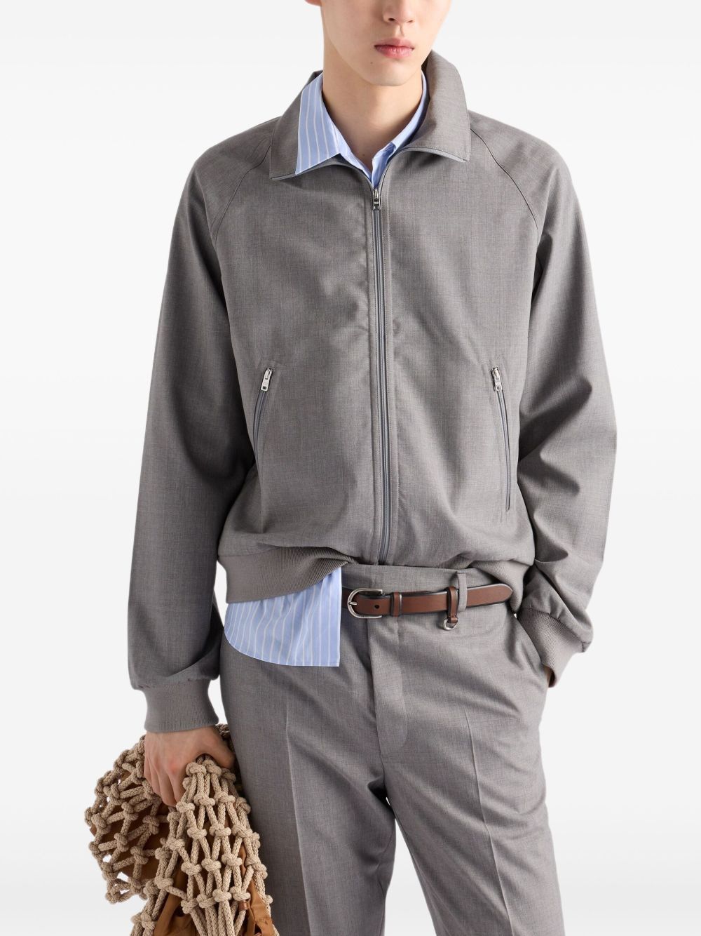 Prada ZIPPED BOUSON JACKET Size US L / EU 52-54 / 3 - 4 Thumbnail