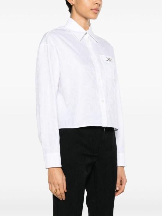 Versace VERSACE Women Shirts 1013765 1A096301W000 White Size S / US 4 / IT 40 - 4 Thumbnail