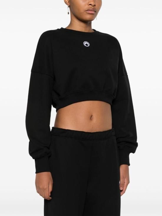 Marine Serre MARINE SERRE Women Hoodies WST012A CJER0013BK99 Black Size S / US 4 / IT 40 - 2 Thumbnail