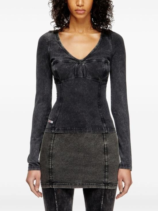 Diesel DIESEL Women Sweater A16595 0NJBJ02A Black Size S / US 4 / IT 40 - 4 Thumbnail
