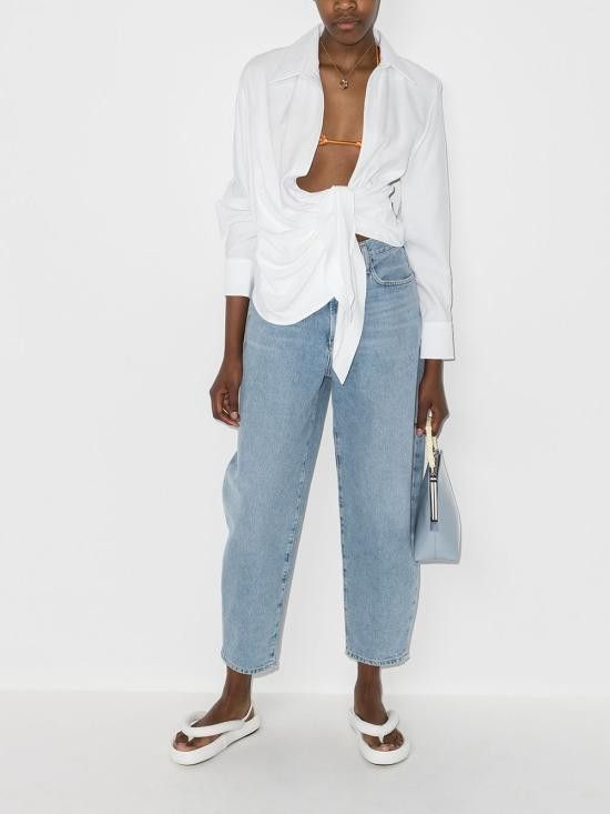 Jacquemus JACQUEMUS Women Shirts 213SH002 1020100 White Size XS / US 0-2 / IT 36-38 - 4 Thumbnail