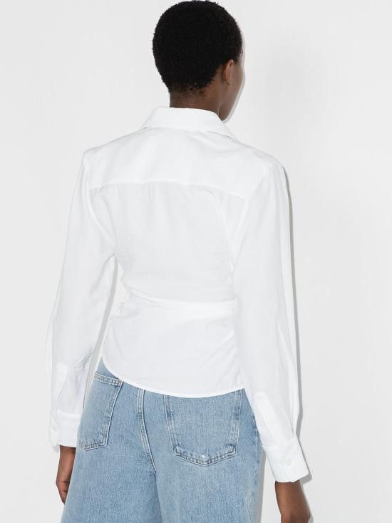 Jacquemus JACQUEMUS Women Shirts 213SH002 1020100 White Size XS / US 0-2 / IT 36-38 - 3 Thumbnail