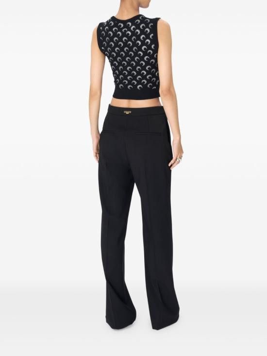 Marine Serre MARINE SERRE Women Sweater WTK043A RKNI0001BK99 Black Size S / US 4 / IT 40 - 3 Thumbnail