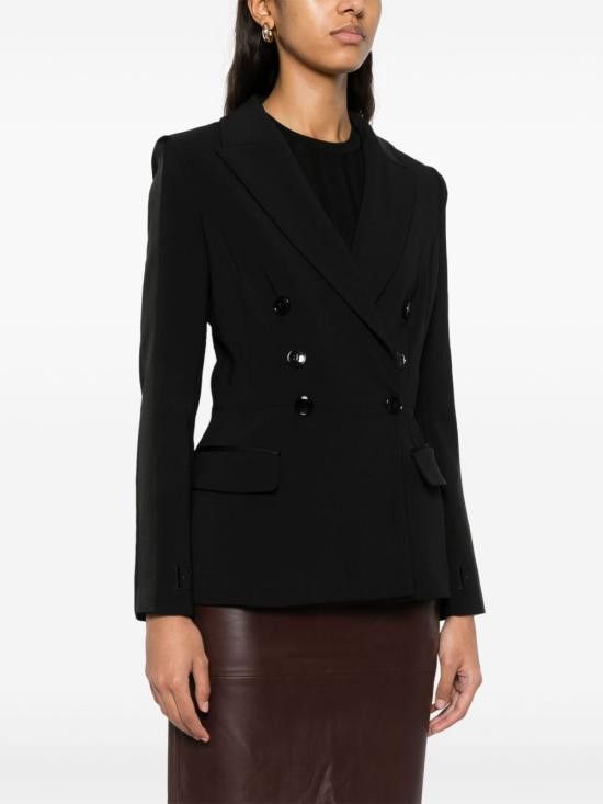 Elisabetta Franchi ELISABETTA FRANCHI Women Jackets GI14353E2 110 Black Size M / US 6-8 / IT 42-44 - 3 Thumbnail