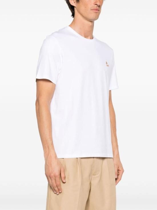 Maison Kitsune MAISON KITSUNE Men T-Shirts LM00110 KJ0008P100 White Size US XL / EU 56 / 4 - 3 Thumbnail