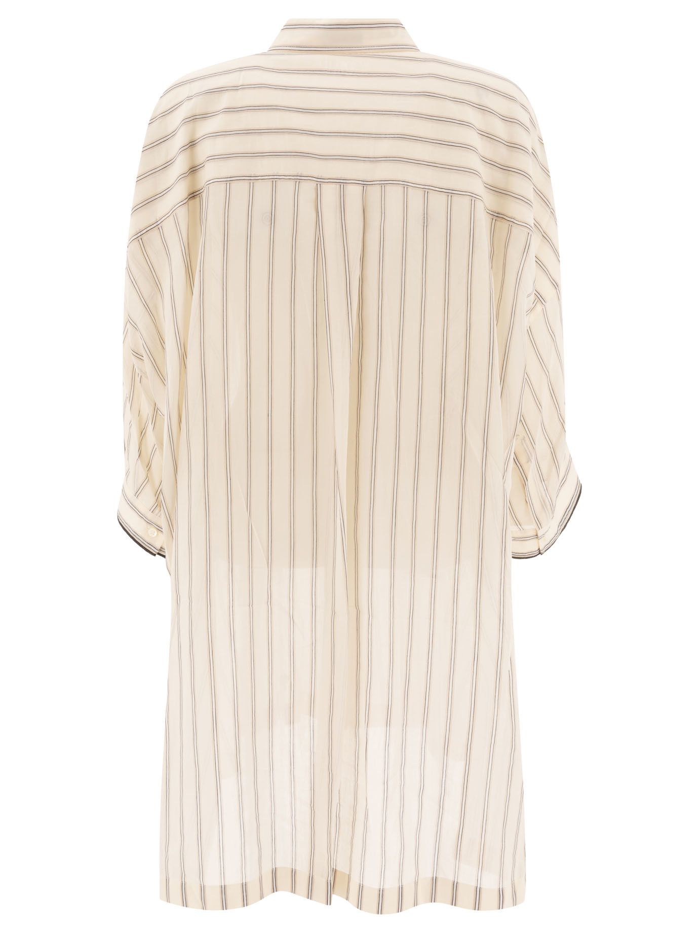 Brunello Cucinelli Camicia Con Dettaglio Catena Di Monili Size M / US 6-8 / IT 42-44 - 2 Thumbnail
