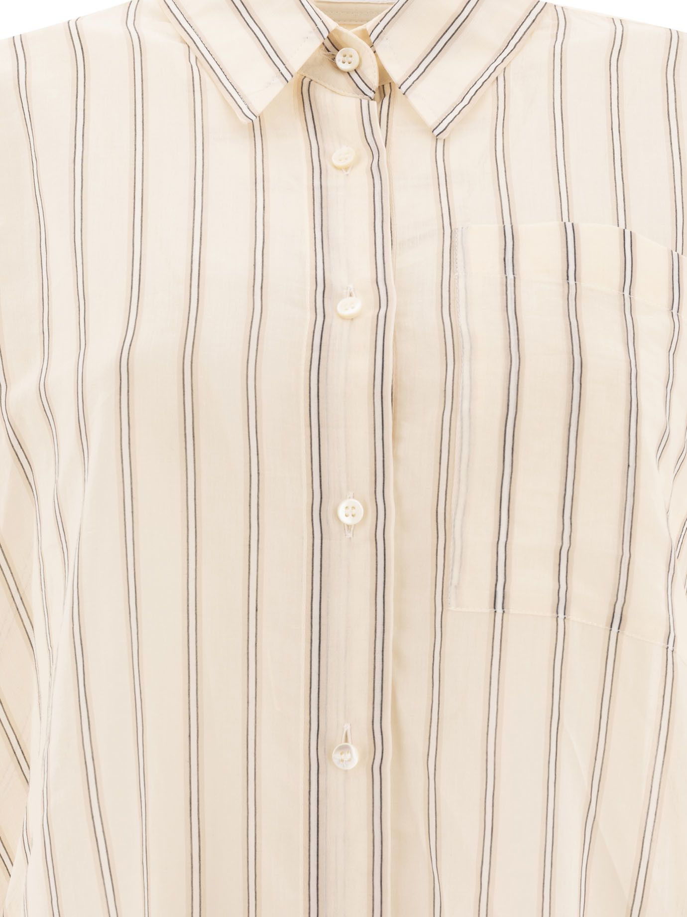 Brunello Cucinelli Camicia Con Dettaglio Catena Di Monili Size M / US 6-8 / IT 42-44 - 3 Thumbnail