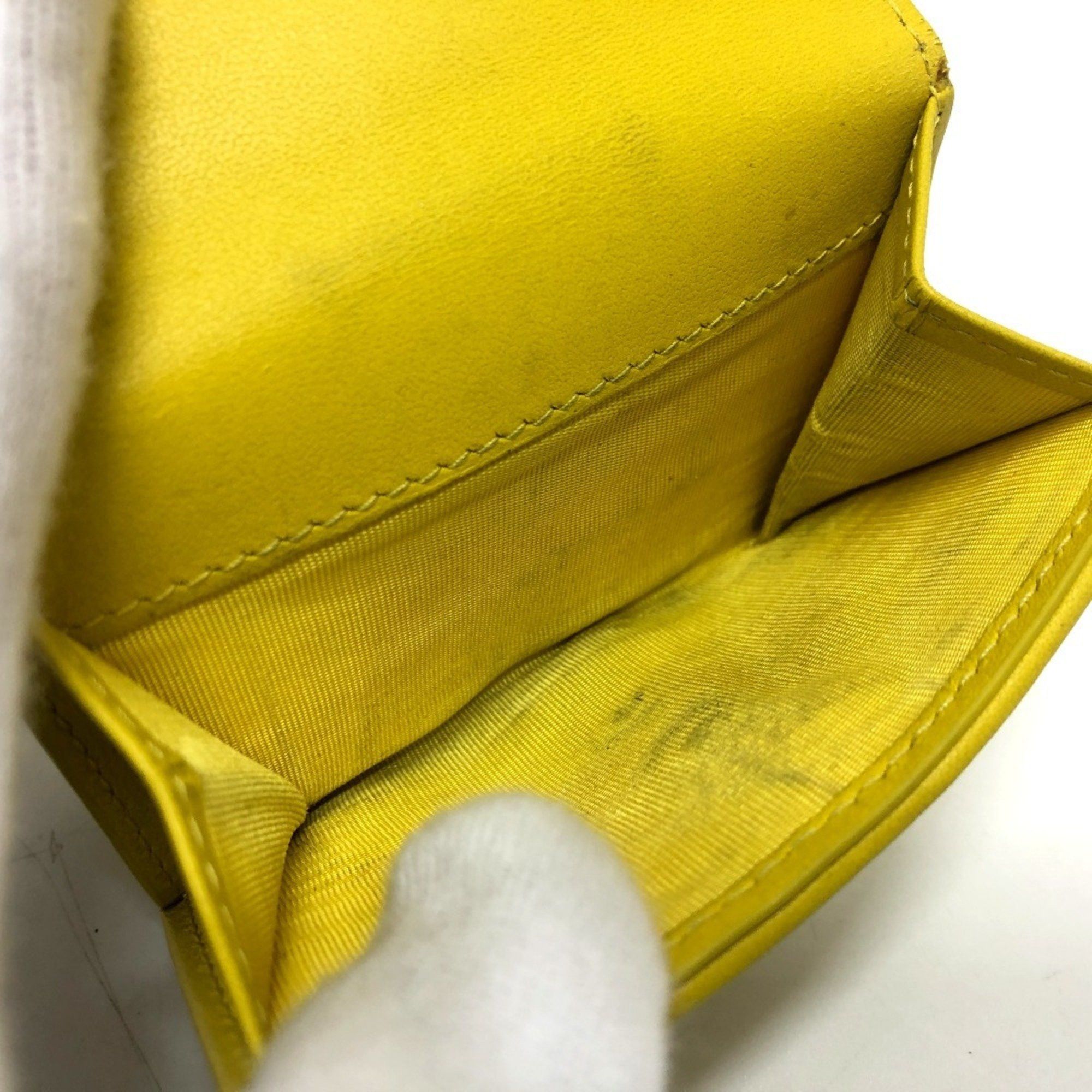 Dior Christian Dior Dior Lady Cannage Lotus Wallet Compact Tri-fold Leather Women's Yellow Gold Hardware Size ONE SIZE - 11 Thumbnail