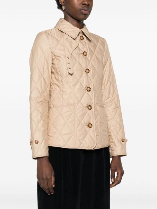 Burberry BURBERRY Women Jackets 8100659 A4170 Beige Size L / US 10 / IT 46 - 4 Thumbnail