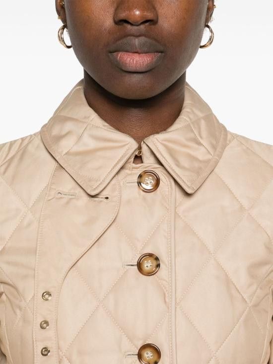 Burberry BURBERRY Women Jackets 8100659 A4170 Beige Size L / US 10 / IT 46 - 3 Thumbnail