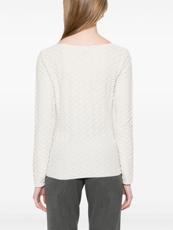 Emporio Armani EMPORIO ARMANI Women Sweater EW001400 AF12416U0006 White Size M / US 6-8 / IT 42-44 - 3 Thumbnail