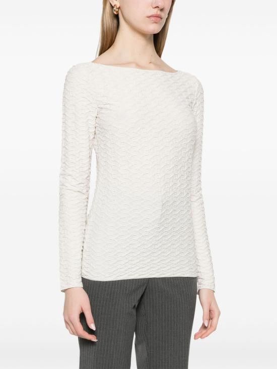 Emporio Armani EMPORIO ARMANI Women Sweater EW001400 AF12416U0006 White Size M / US 6-8 / IT 42-44 - 2 Thumbnail