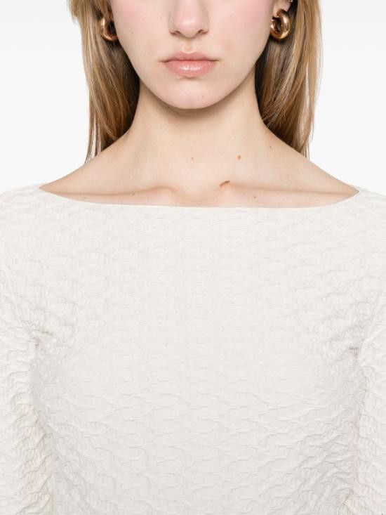 Emporio Armani EMPORIO ARMANI Women Sweater EW001400 AF12416U0006 White Size M / US 6-8 / IT 42-44 - 5 Thumbnail