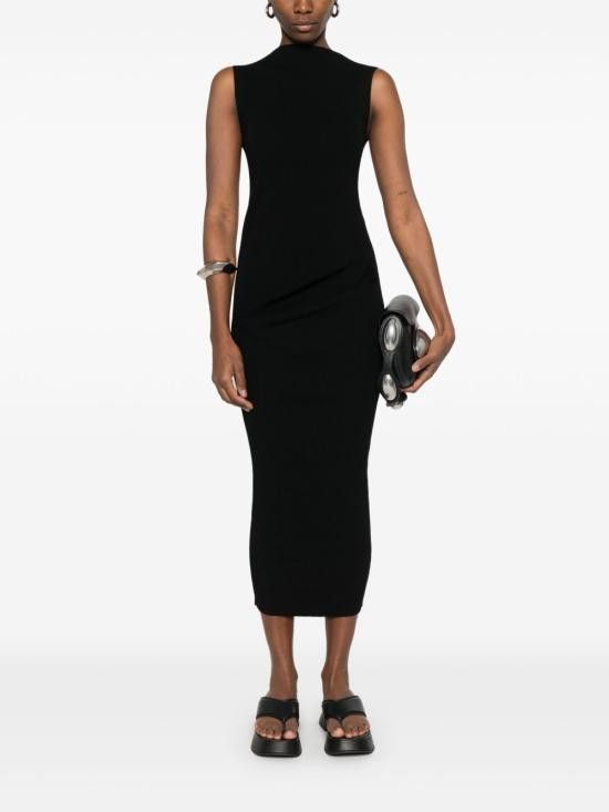 Rick Owens RICK OWENS Women Long Skirts RP01E7638 RIBVI09 Black Size M / US 6-8 / IT 42-44 - 4 Thumbnail