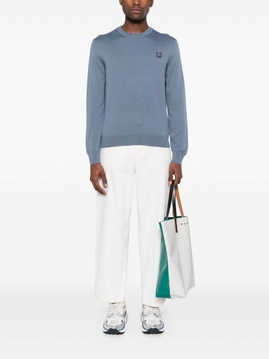 Maison Kitsune MAISON KITSUNE Men Sweater MM00815 KT10360075 Blue Size US XL / EU 56 / 4 - 3 Thumbnail