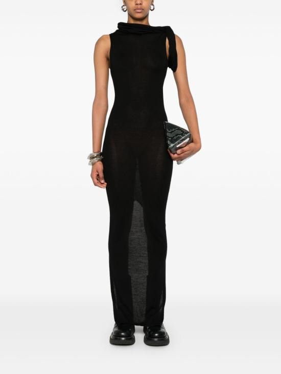 Rick Owens RICK OWENS Women Long Skirts RP01E7603 M09 Black Size L / US 10 / IT 46 - 4 Thumbnail