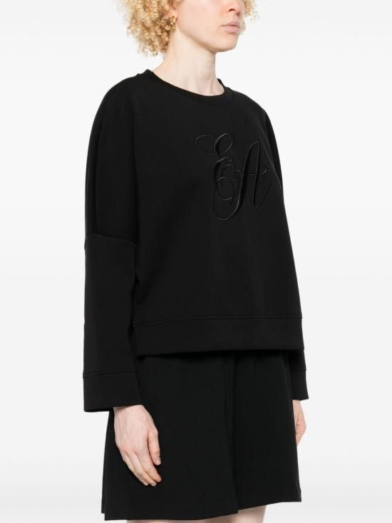 Emporio Armani EMPORIO ARMANI Women Hoodies EW000482 AF10002UC001 Black Size M / US 6-8 / IT 42-44 - 4 Thumbnail