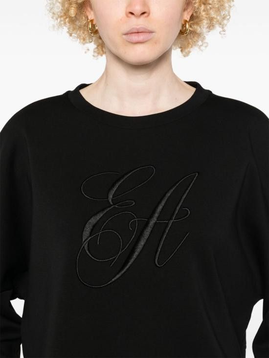 Emporio Armani EMPORIO ARMANI Women Hoodies EW000482 AF10002UC001 Black Size M / US 6-8 / IT 42-44 - 3 Thumbnail