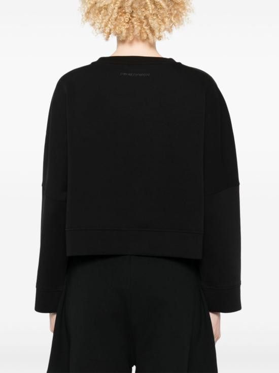 Emporio Armani EMPORIO ARMANI Women Hoodies EW000482 AF10002UC001 Black Size M / US 6-8 / IT 42-44 - 2 Thumbnail