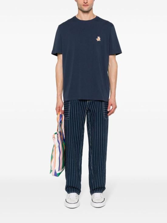 Maison Kitsune MAISON KITSUNE Men T-Shirts MM00125 KJ0008P476 Blue Size US M / EU 48-50 / 2 - 5 Thumbnail