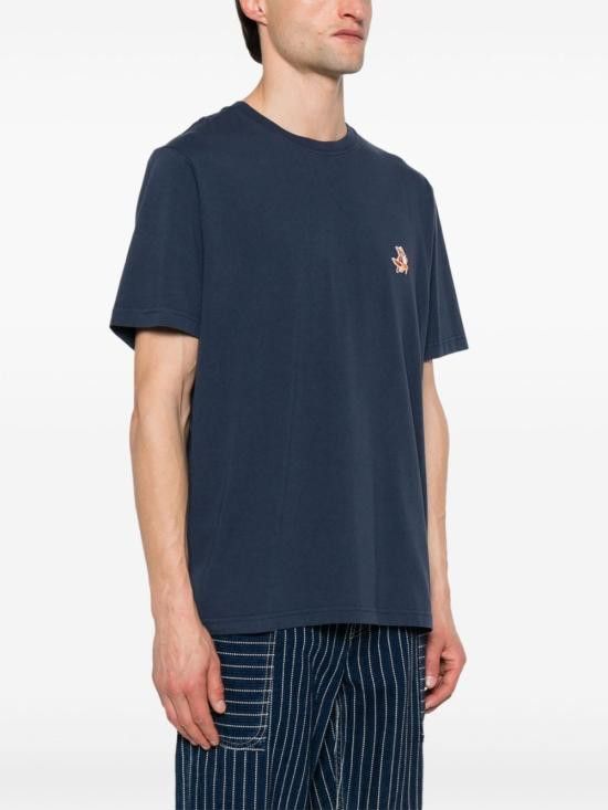 Maison Kitsune MAISON KITSUNE Men T-Shirts MM00125 KJ0008P476 Blue Size US S / EU 44-46 / 1 - 4 Thumbnail