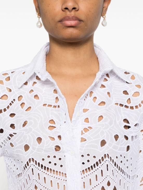 Ermanno Scervino ERMANNO SCERVINO Women Shirts D464K611 RXT10601 White Size M / US 6-8 / IT 42-44 - 4 Thumbnail