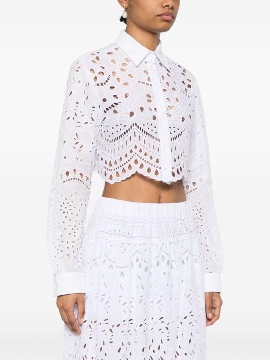 Ermanno Scervino ERMANNO SCERVINO Women Shirts D464K611 RXT10601 White Size M / US 6-8 / IT 42-44 - 3 Thumbnail