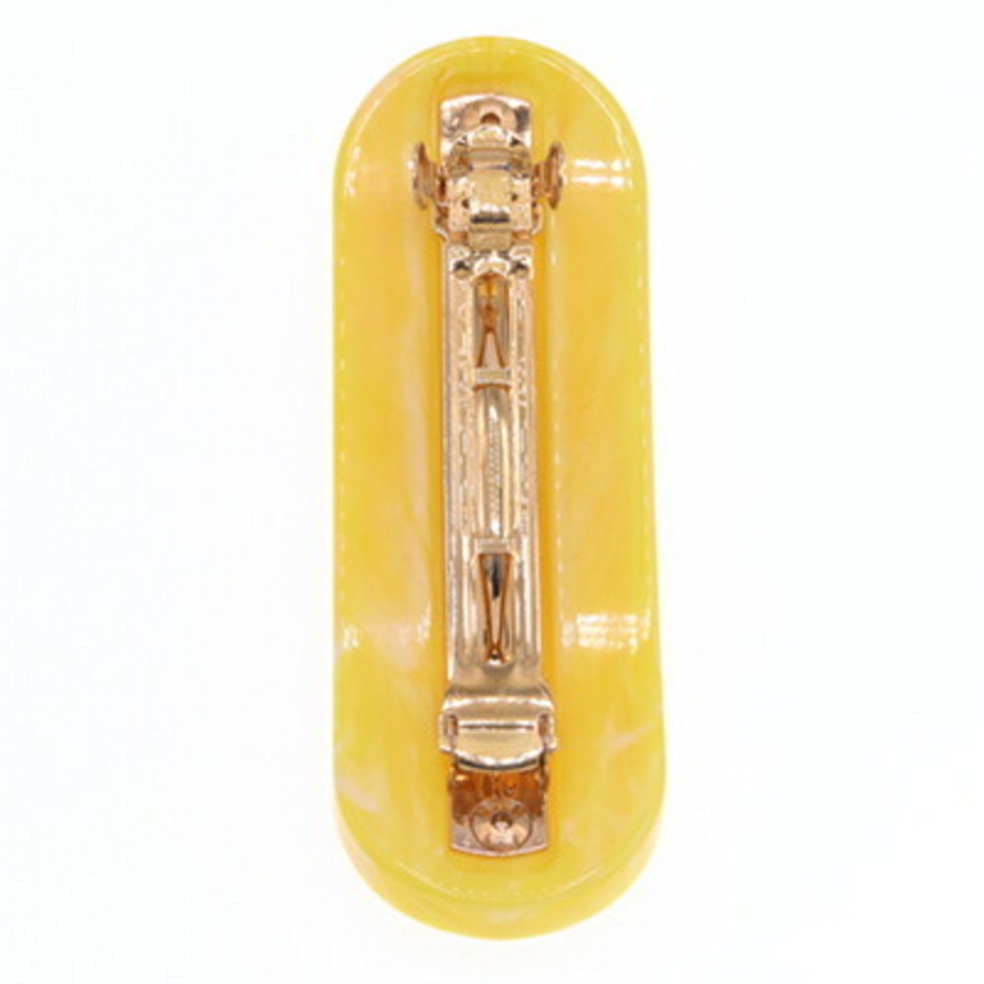 Prada Prada Barrette 1IF042 Yellow Plastic Metal Hair Clip Studs Women's PRADA Size ONE SIZE - 2 Thumbnail