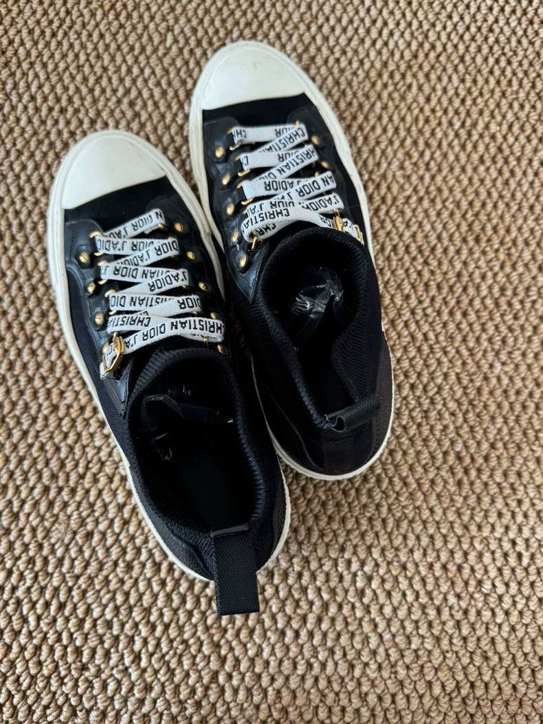 Dior Christian Dior Black Canvas Strap Sneakers Size US 7 / IT 37 - 3 Thumbnail