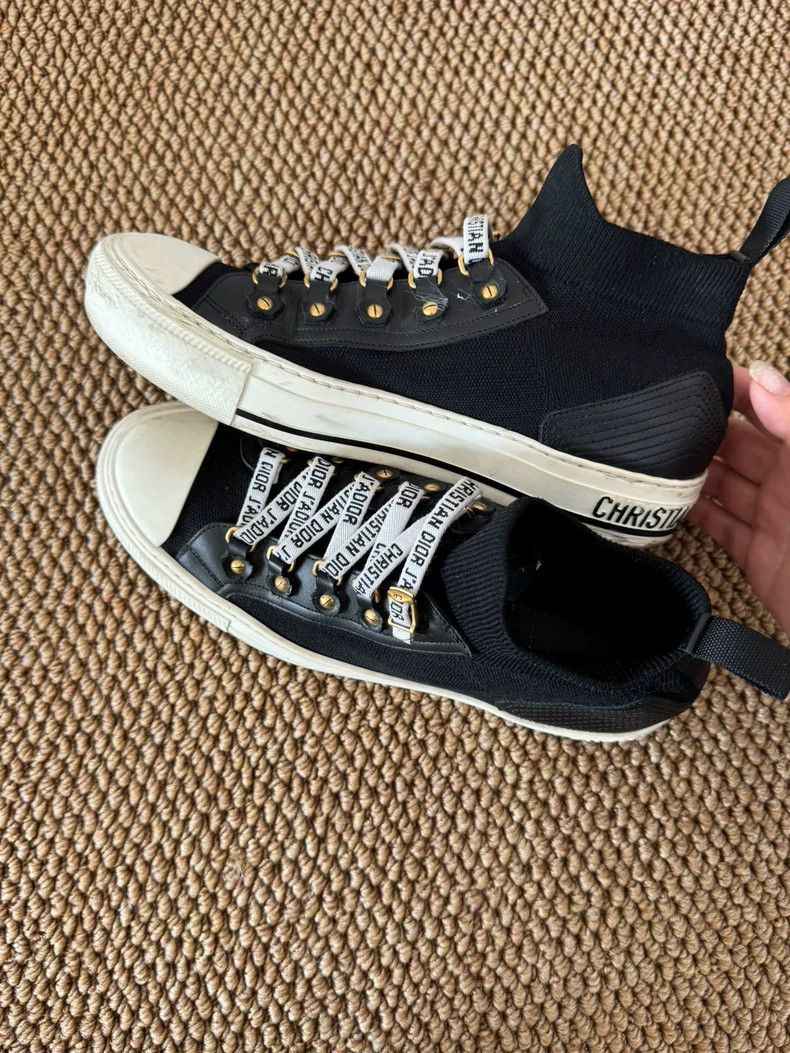Dior Christian Dior Black Canvas Strap Sneakers Size US 7 / IT 37 - 2 Thumbnail