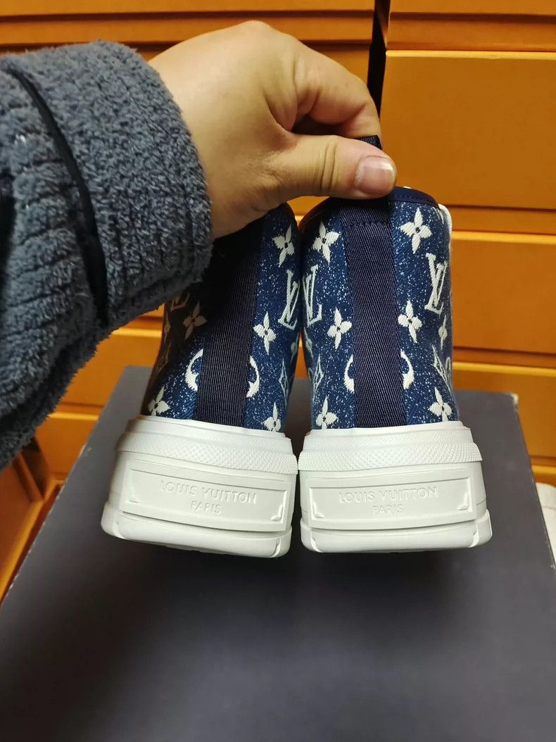 Louis Vuitton Louis Vuitton Denim High-Top Sneakers Size 34 Size US 4 / IT 34 - 8 Thumbnail