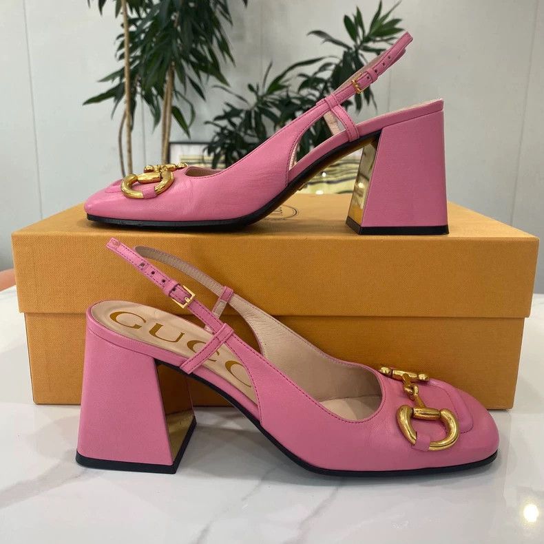 Gucci Gucci Pink High Heels with Slingback Design Size US 6 / IT 36 - 2 Thumbnail