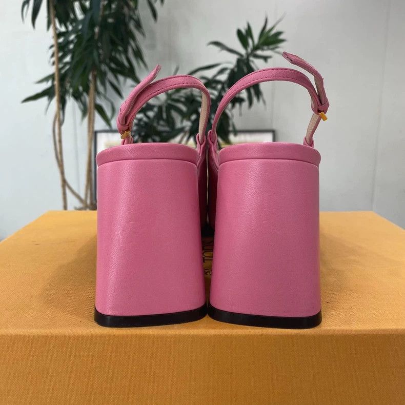 Gucci Gucci Pink High Heels with Slingback Design Size US 6 / IT 36 - 4 Thumbnail