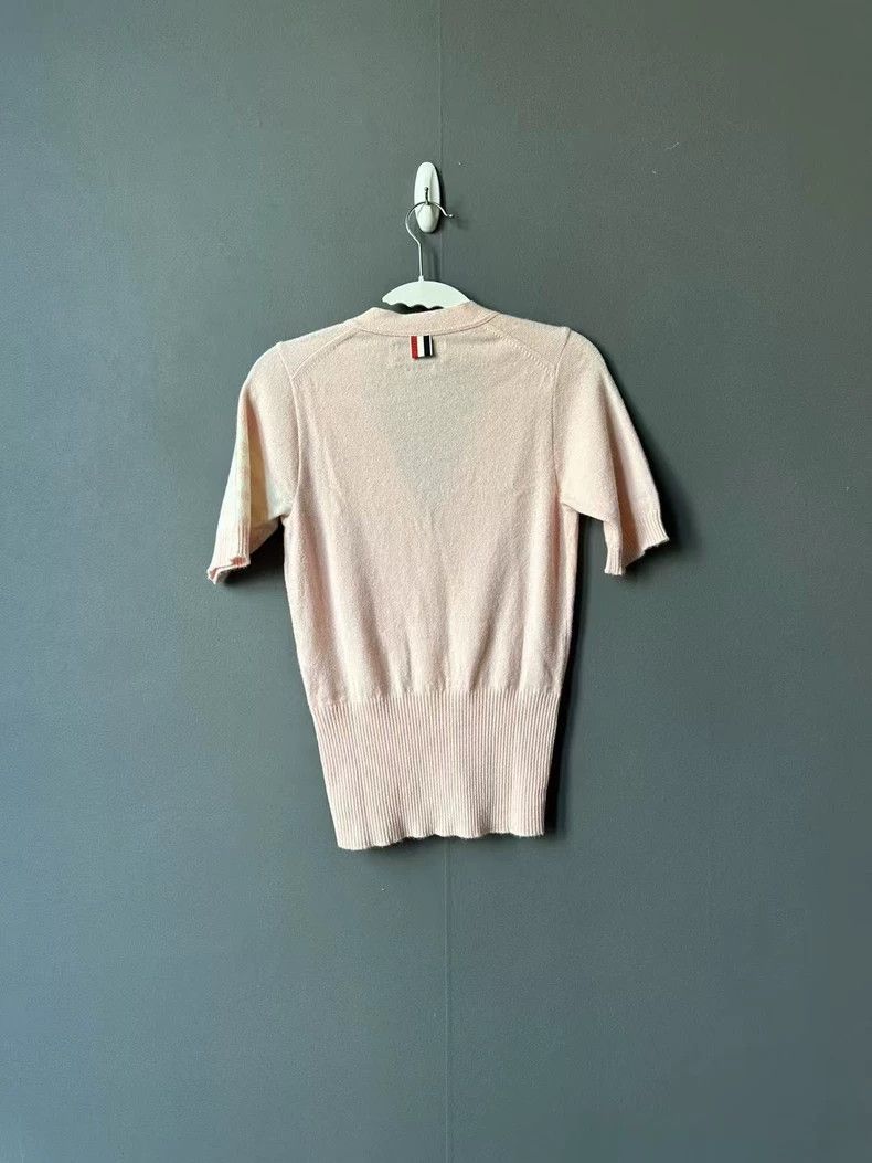 Thom Browne Thome Browne Light Pink Cashmere Cardigan Size M / US 6-8 / IT 42-44 - 2 Thumbnail