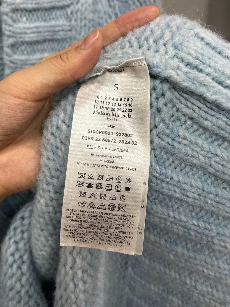 Maison Margiela Maison Margiela Light Blue Cardigan Sweater Size S / US 4 / IT 40 - 4 Thumbnail