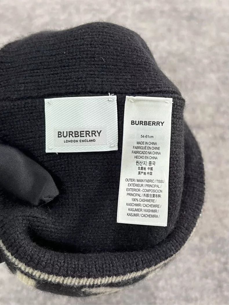Burberry Burberry Beanie Hat with Logo Band Size ONE SIZE - 5 Thumbnail