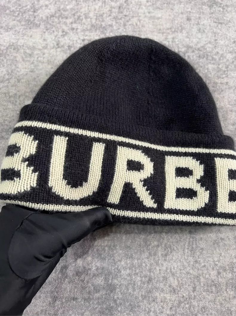 Burberry Burberry Beanie Hat with Logo Band Size ONE SIZE - 3 Thumbnail