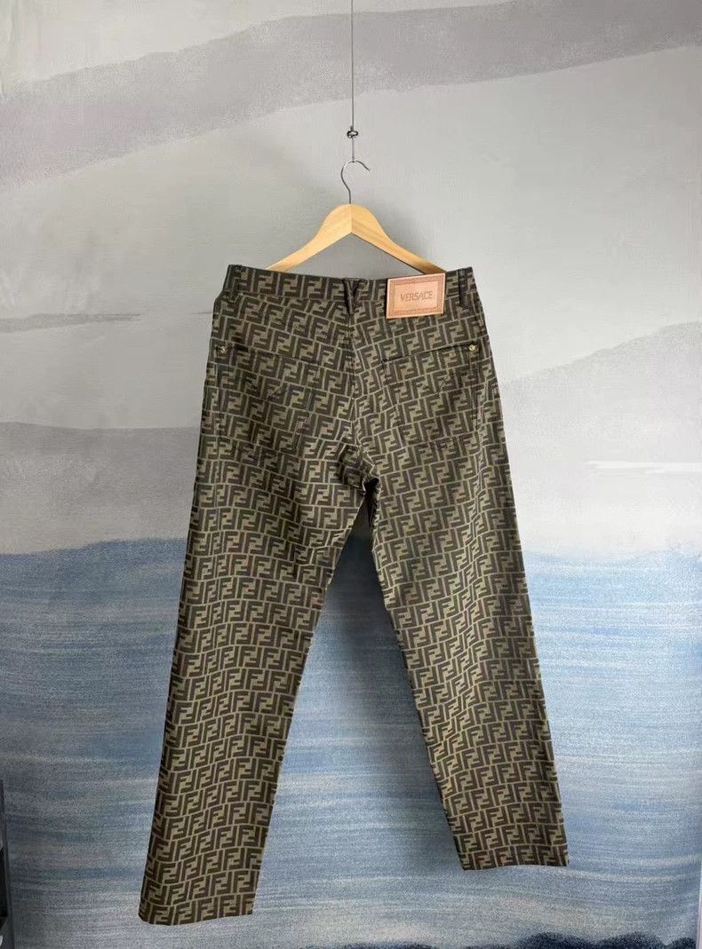 Fendi Fendi x Versace Brown Printed Cargo Pants Size 42" / US 20 - 4 Thumbnail