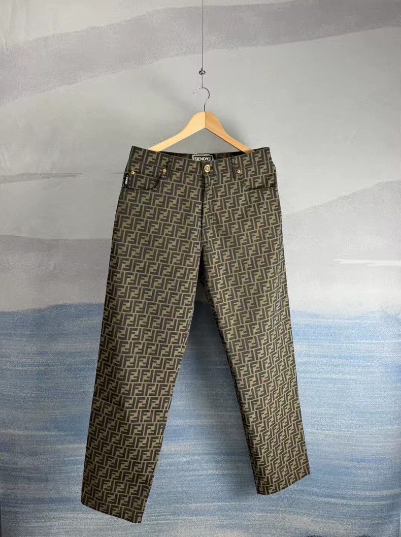 Fendi Fendi x Versace Brown Printed Cargo Pants Size 42" / US 20 - 2 Thumbnail