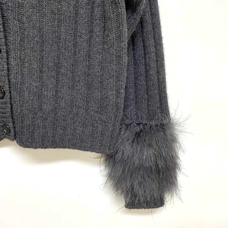 Prada Prada Fur Sleeve Sweater Cardigan Size S / US 4 / IT 40 - 8 Thumbnail
