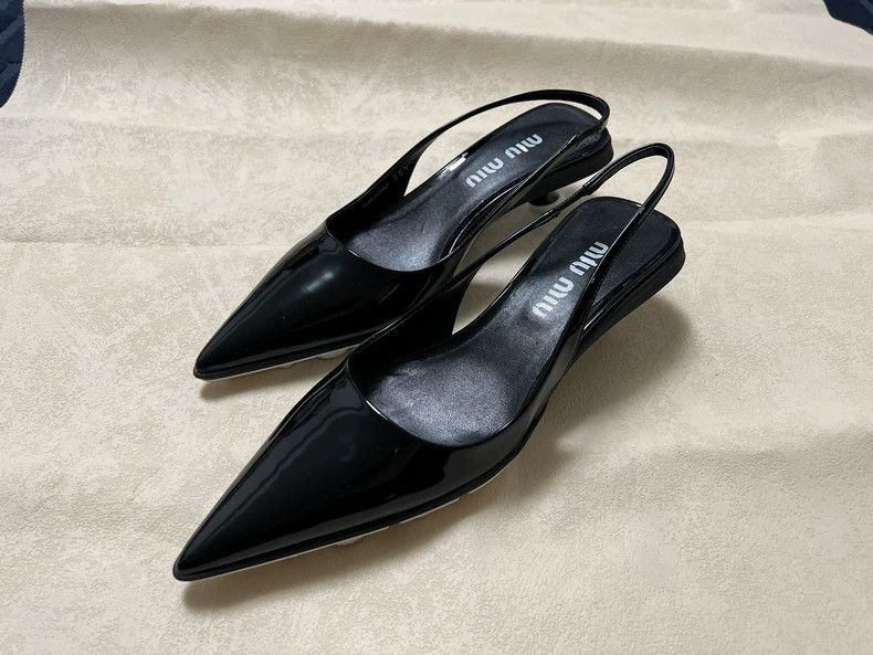 Prada MiuMiu Black High Heel Shoes Brand New Size US 6 / IT 36 - 4 Thumbnail