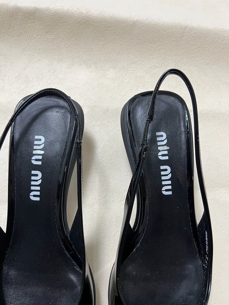 Prada MiuMiu Black High Heel Shoes Brand New Size US 6 / IT 36 - 7 Thumbnail