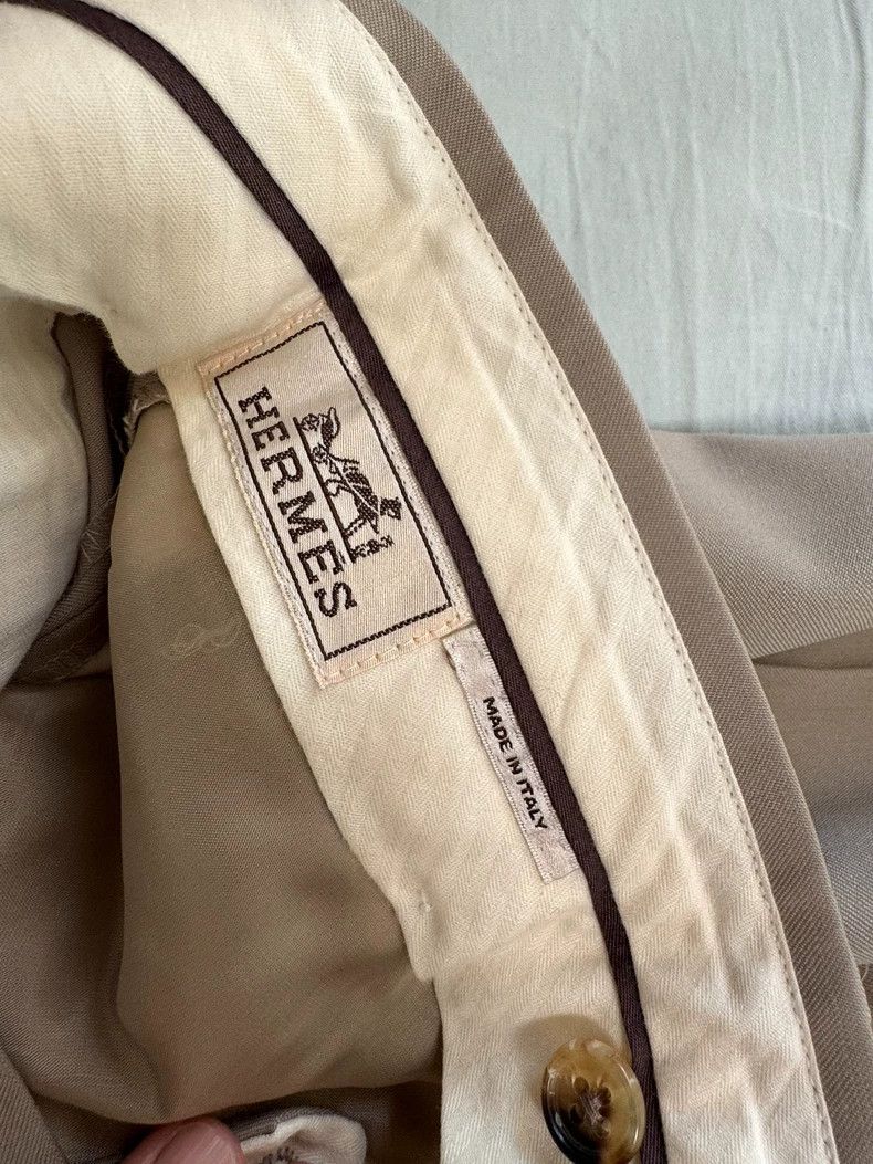 Hermes Hermes Casual Pants 100% Wool Khaki Color Size US 44 / EU 60 - 4 Thumbnail