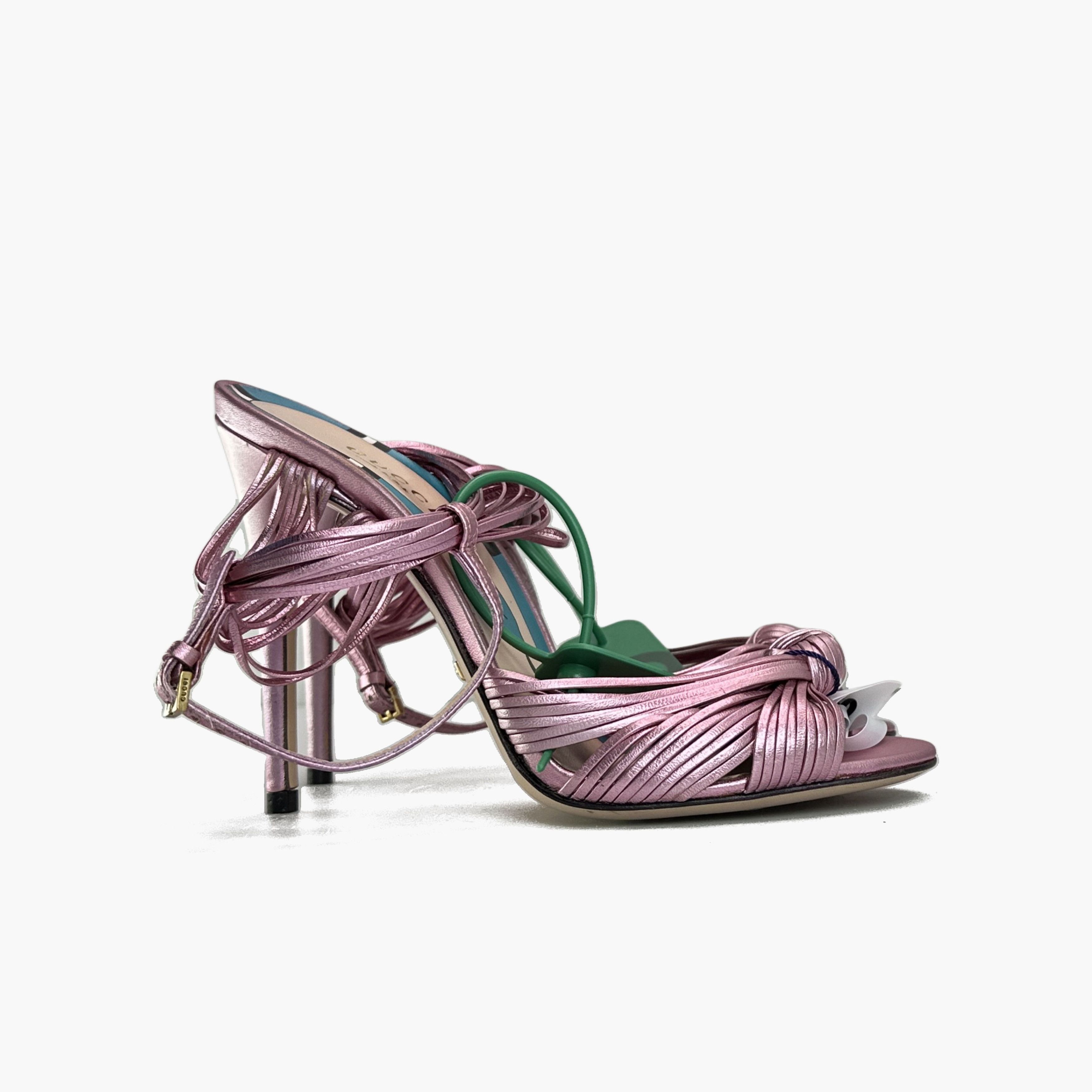 Gucci Gucci Pink Leather High Heel Sandals Size US 6 / IT 36 - 8 Thumbnail